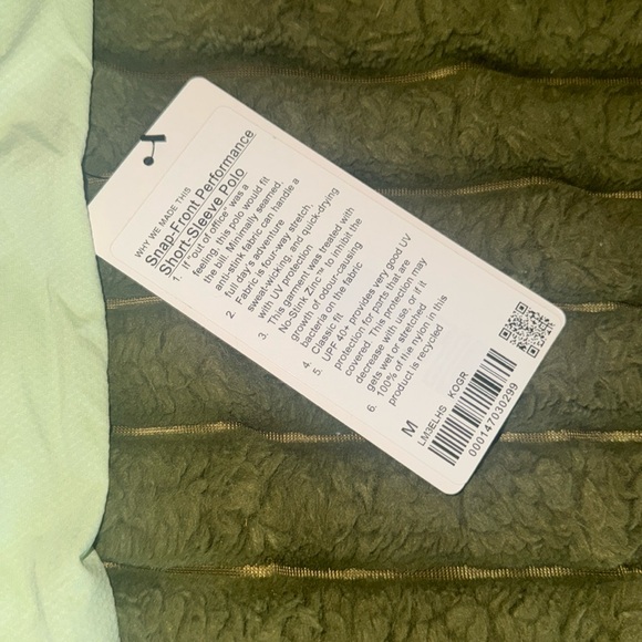 Lululemon Logo Sport Polo Light Green - Picture 4 of 4